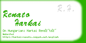 renato harkai business card